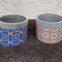 Cement Flower Pots.