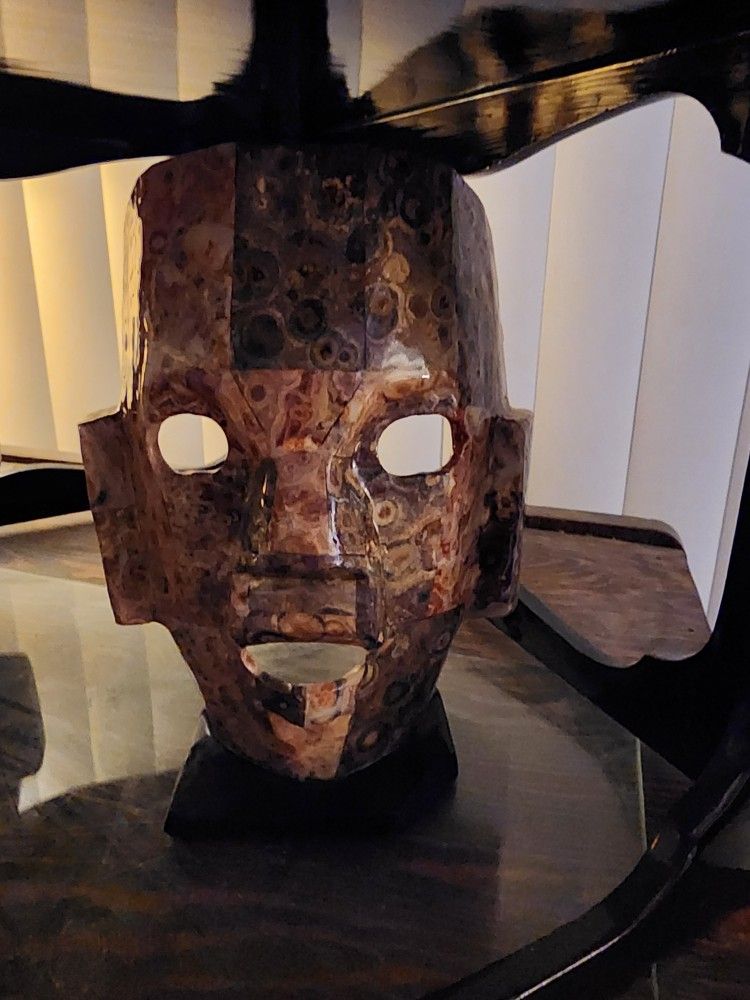 Aztec Clay Mask Very Solid In Resin Of Some Kind