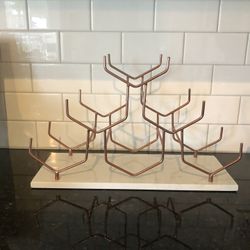 Marble And Copper Wine Rack