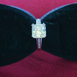 Silver And CZ Ring Size 7