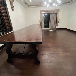 Antique  Spanish Family Style 14 Feet Conference Table 
