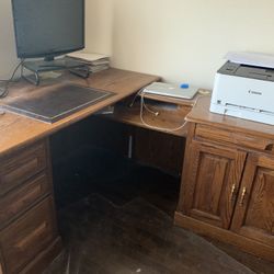 wooden desk