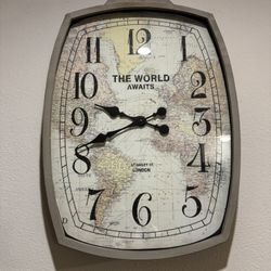 Pier1-The World Awaits Large Wall Clock