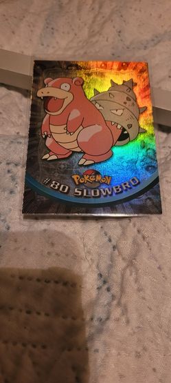 Slowbro #80 Rainbow Foil Topps First Edition Blue Logo Pokemon 