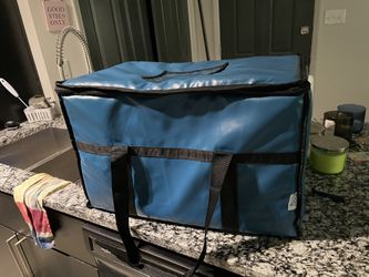 Choice Insulated Food Pan Carrier, Blue Vinyl, 23" x 13" x 15"