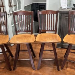 Canadel Brand Solid Wood Counter Height Stools