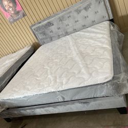 King Bed Frame & Mattress 