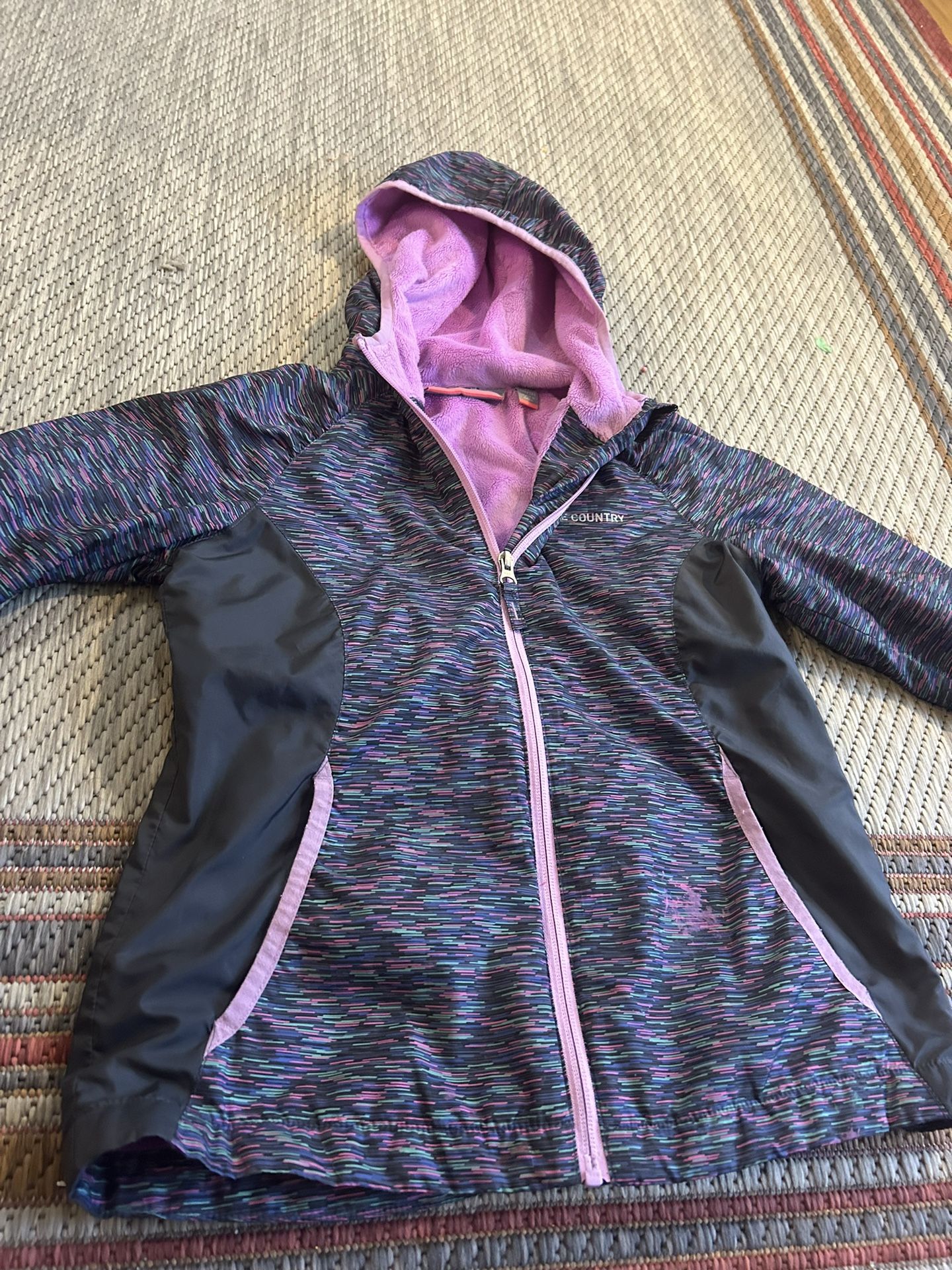 Girls Jacket Zip Up Size 10-12