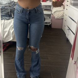 Hollister Ripped Flare Jeans