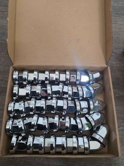 Push-On 33mm Chrome Lug Nut Covers Caps For Semi Truck Trailer Wheels