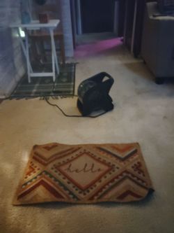 Hello Doormat with Geometric Pattern