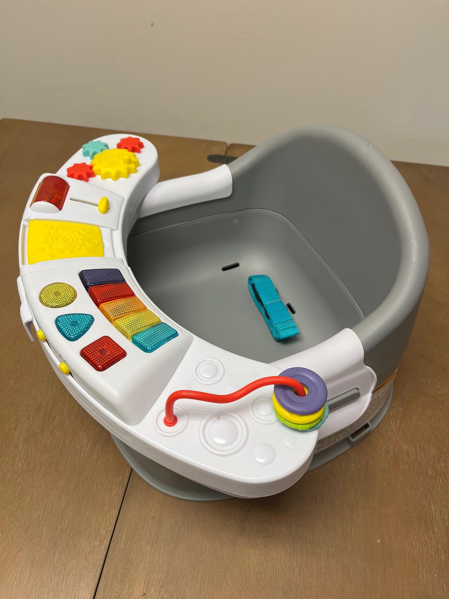 Toddler Booster Seat for Dining Table or Kitchen Chair, Baby Activity Center & Snack Tray, Teal