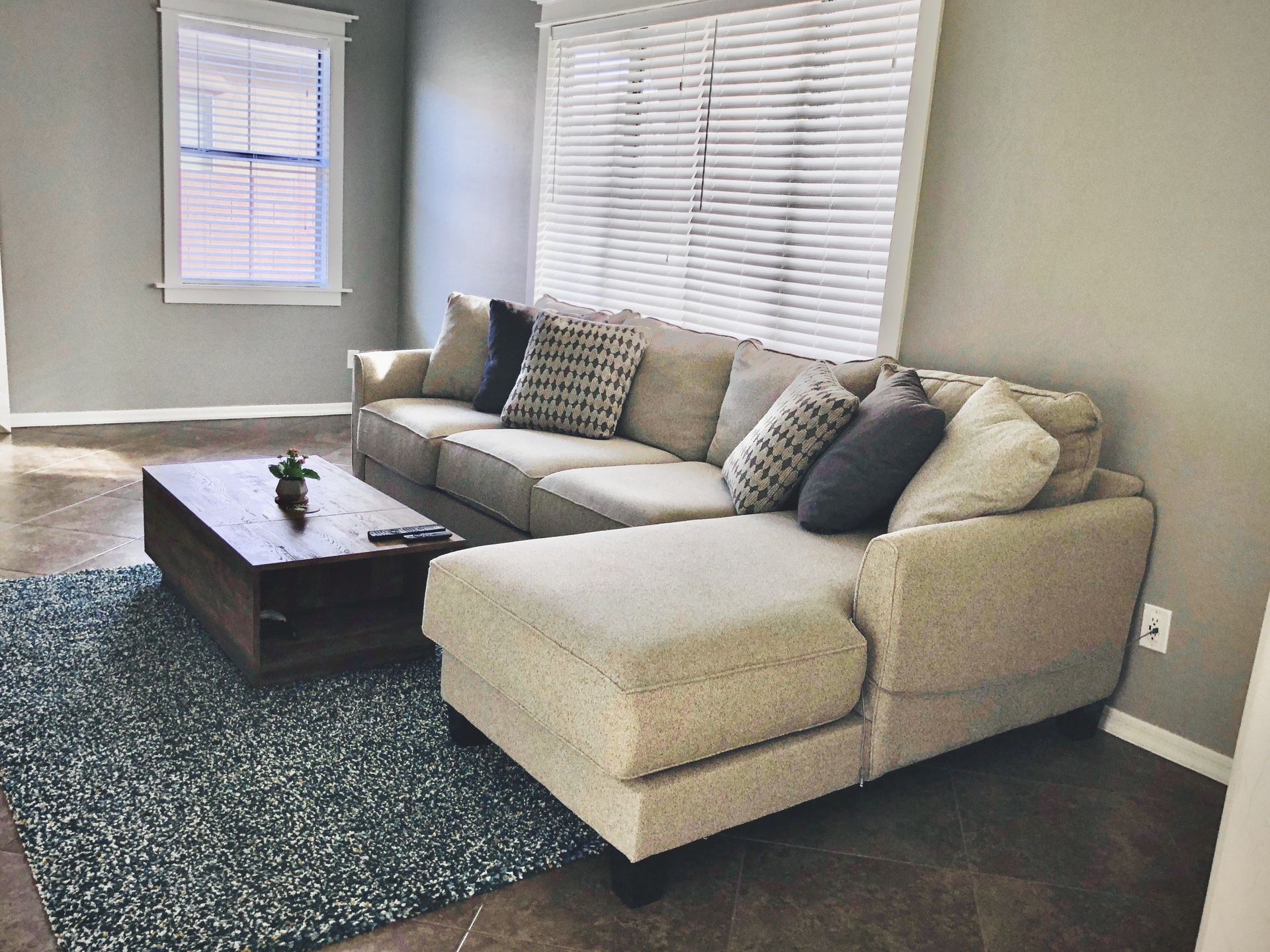 Memory Foam Chaise Couch