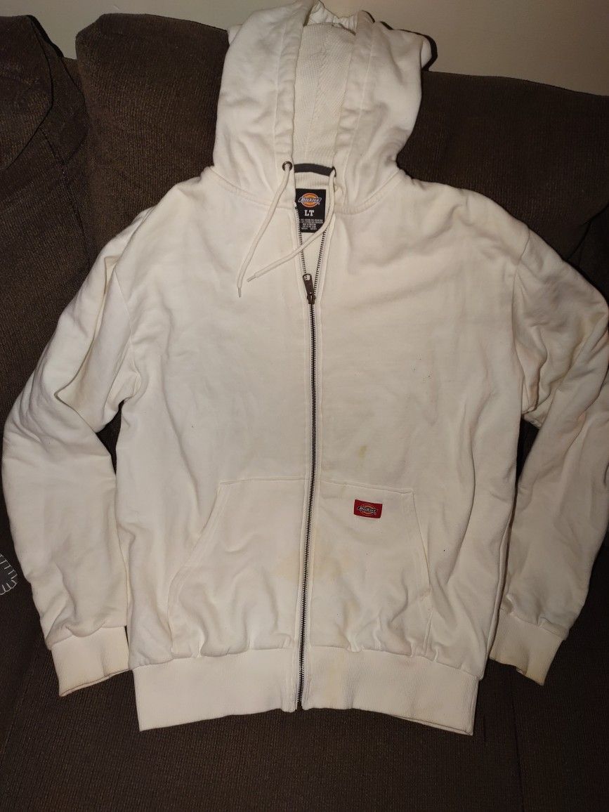 MENS NEW WHITE DICKIES HOODIE