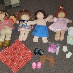 Lot of Cabbage Patch Dolls and Accessories