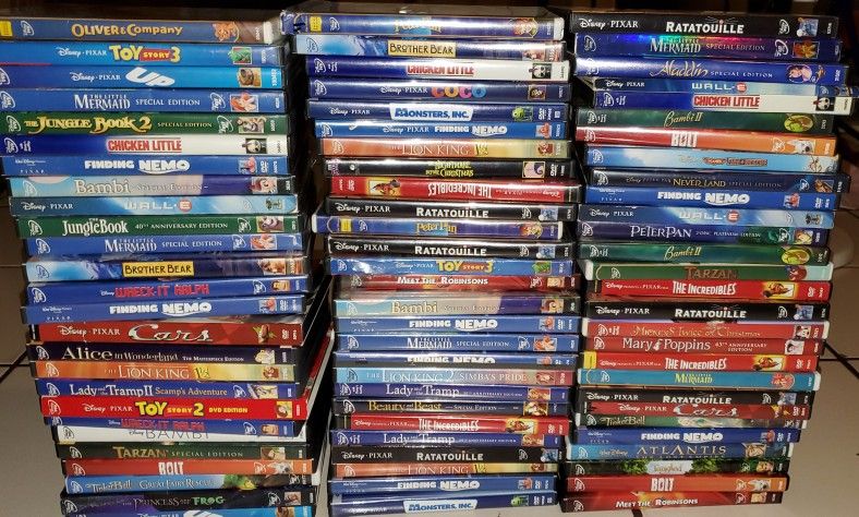 124 Disney Dvds Classic Platinum Pixar RARE