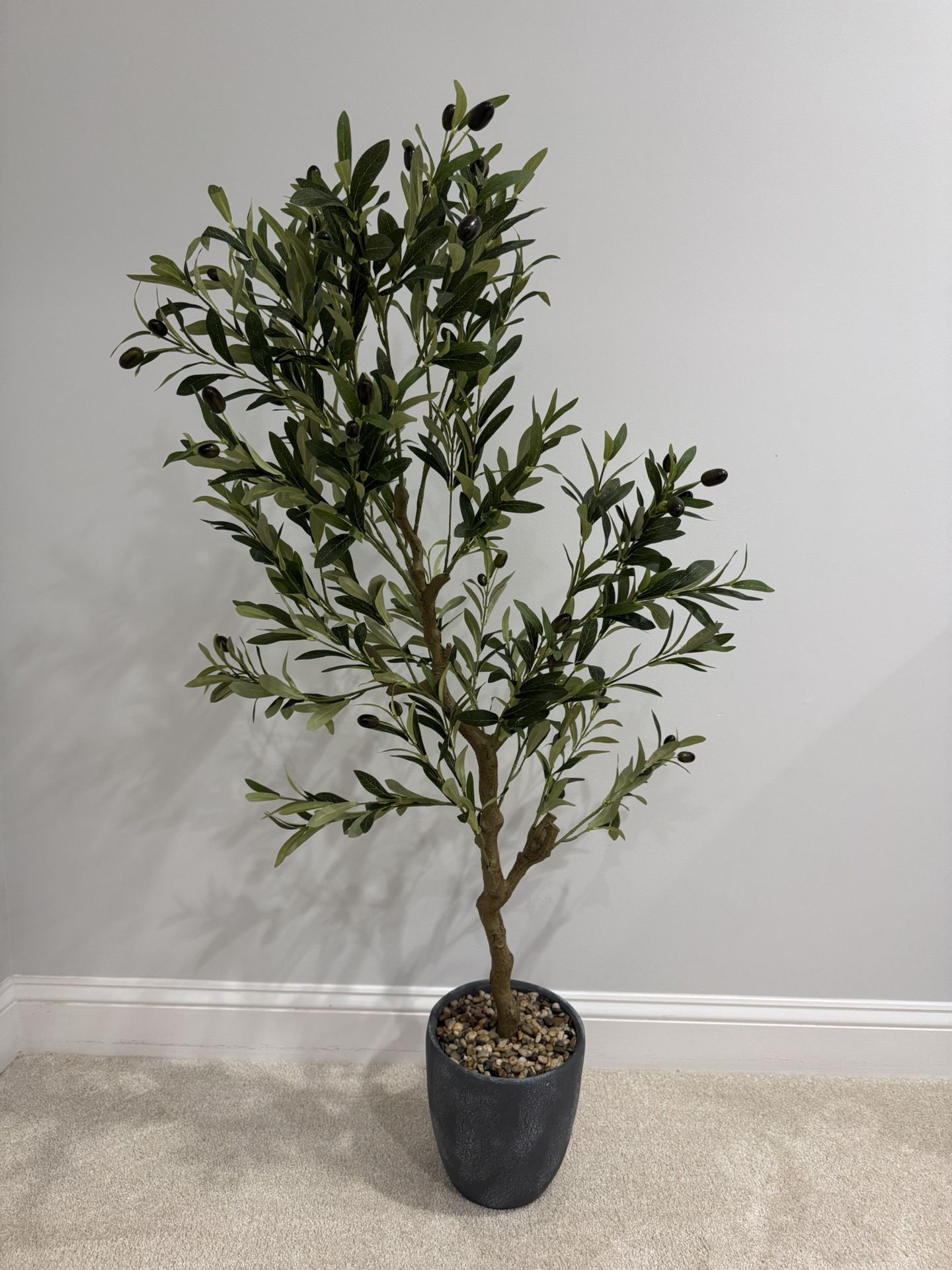 Artificial Olive Tree in Grey Planter