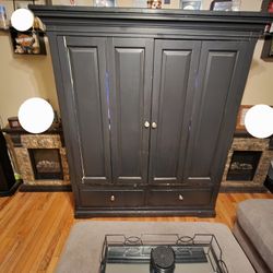Solid Oak Tv Cabinet Armoire Furniture