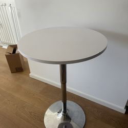 White Bar Top Table 