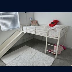 Child Twin Bed With Slide 