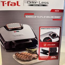 Indoor Smokeless T-fal Odor Less Contact Grill -Like New