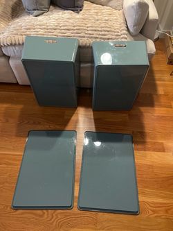 Turquoise Storage Bin – Organization Container in Good Condition