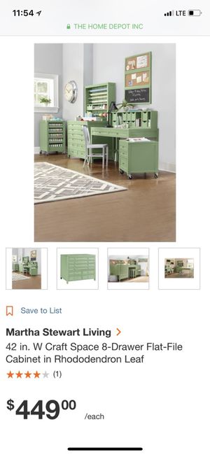 Dresser 8 Drawer Flat File Cabinet By Martha Stewart For Sale In