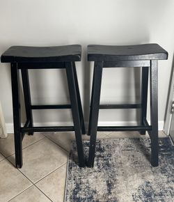 Pair of Coaster Saddle Bar  Height Bar Stools