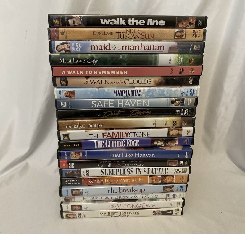 20 Assorted Romantic Comedy Dvd’s