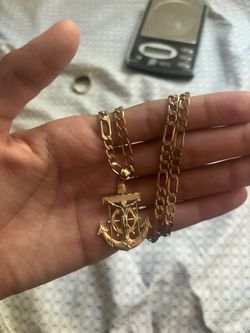 14k figaro chain