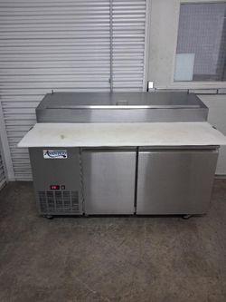 Avantco Commercial Cooler Stainless Steel Refrigerated Prep Table Fridge
