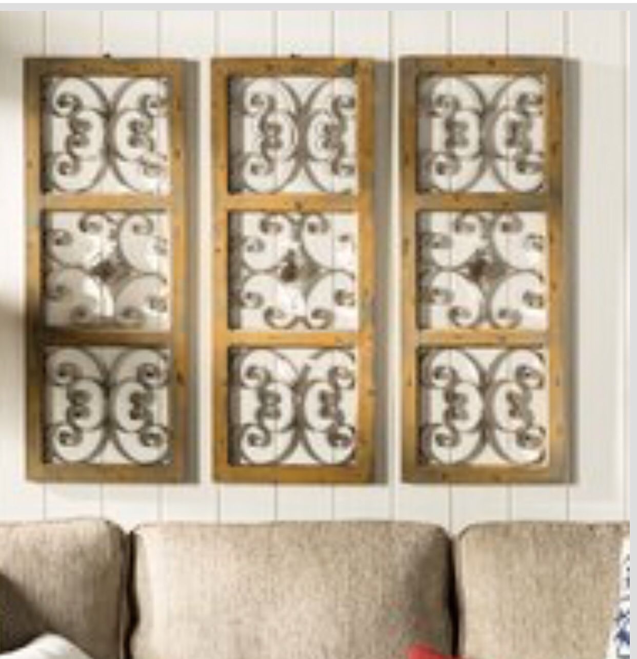 Wood and Metal Wall Decor- 1 panel