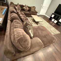 Huge Comfy Corduroy Sectional Sofa