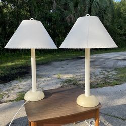 Pair Of Mid Century Olympia Outdoor Water Resistant Pool Table Lamps
