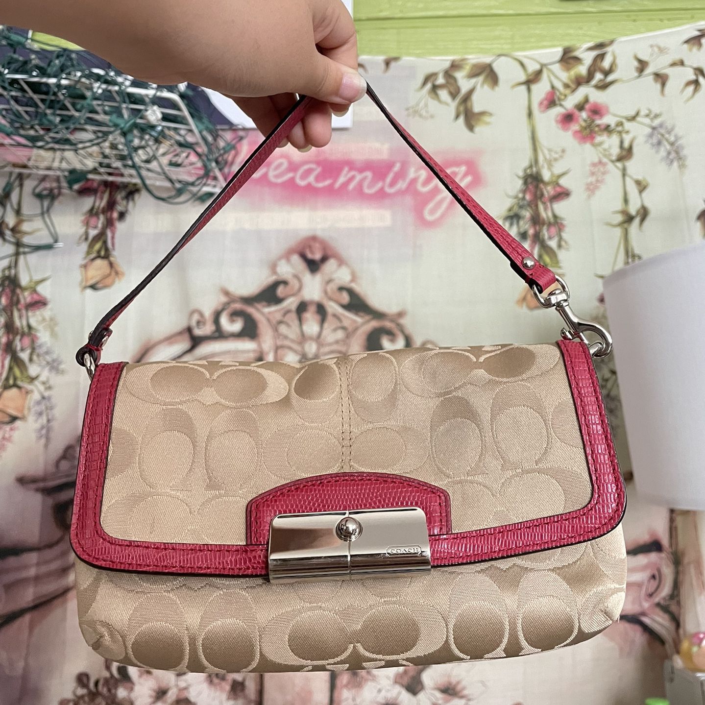 Coach Y2K Classic Baguette Bag In Baby Pink for Sale in Roseville, CA -  OfferUp