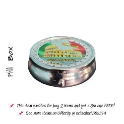 📌 *Pill Box - New Roma Colosseo Designer Medicine/Vitamin/Pill Box/Case - NWOT