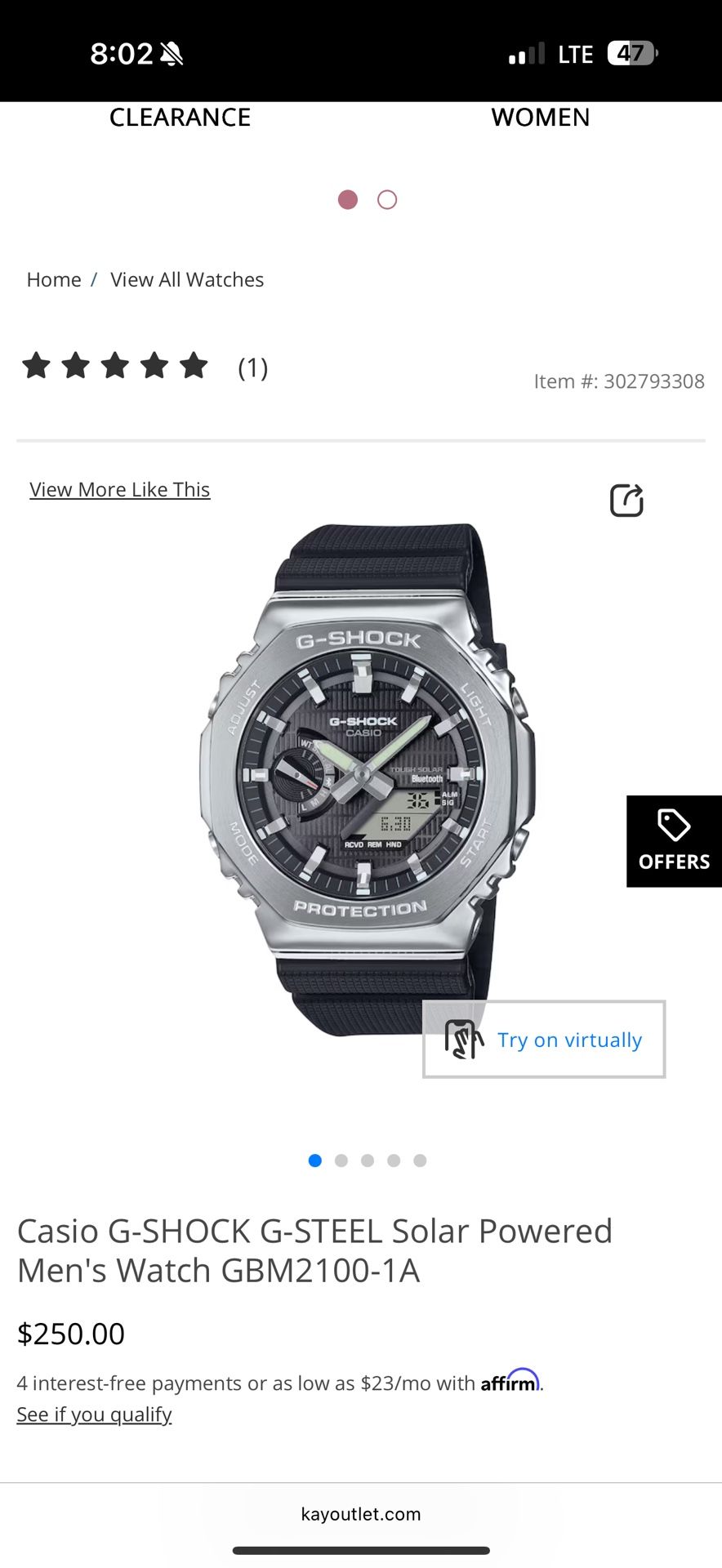 G-Shock G-1200 Silver