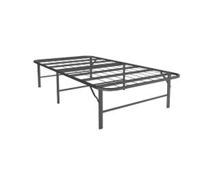 Foldable Metal Platform Bed Frame , Black, Twin