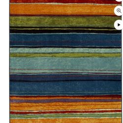 Mohawk Home Rainbow Multi Low Pile Non-Slip Stain/Fade Resistant Indoor Area Rug, 5' x 8'