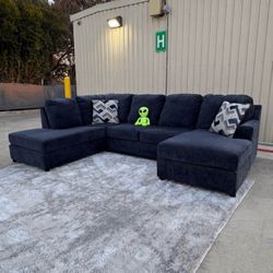 Large Gray Sectional Couch