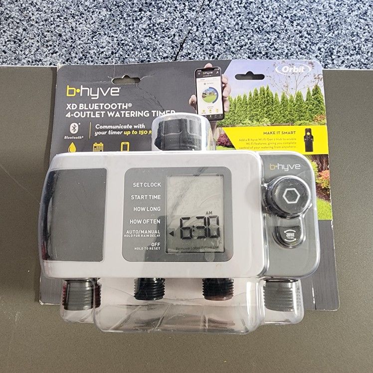 Orbit
B-hyve XD Bluetooth 4-Outlet Hose Watering Timer Sprinkler Timer