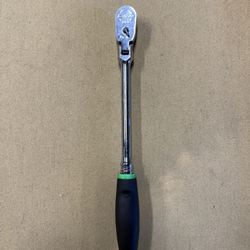 Snap-On 3/8" Drive Dual 80® Technology Soft Grip Long Handle Flex-Head Ratchet (Green)