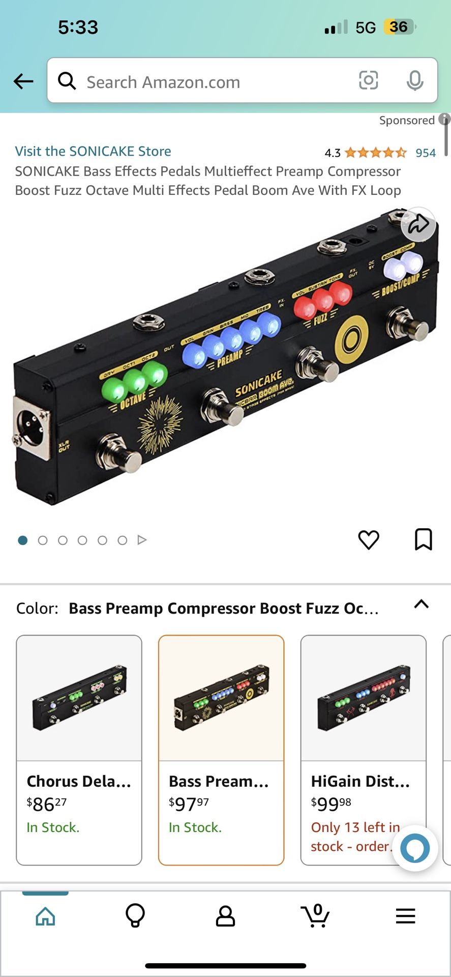 Sonicake Bass Effects Pedals