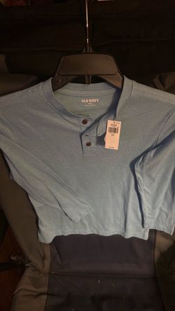 Old Navy Henley T-Shirt Light Blue size medium 8