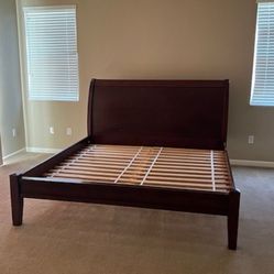 Sleigh Bed Frame and Matching armoire