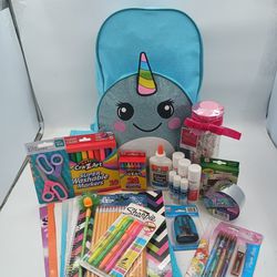Girls Large Book Bag & Tumbler & School Supplies Bundle.