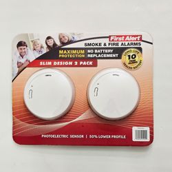 First Alert Smoke & Fire Alarm 10 Yr No Battery Replacement- New/Sealed