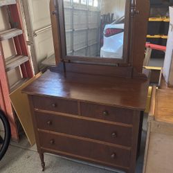 Antique Dresser With Mirror