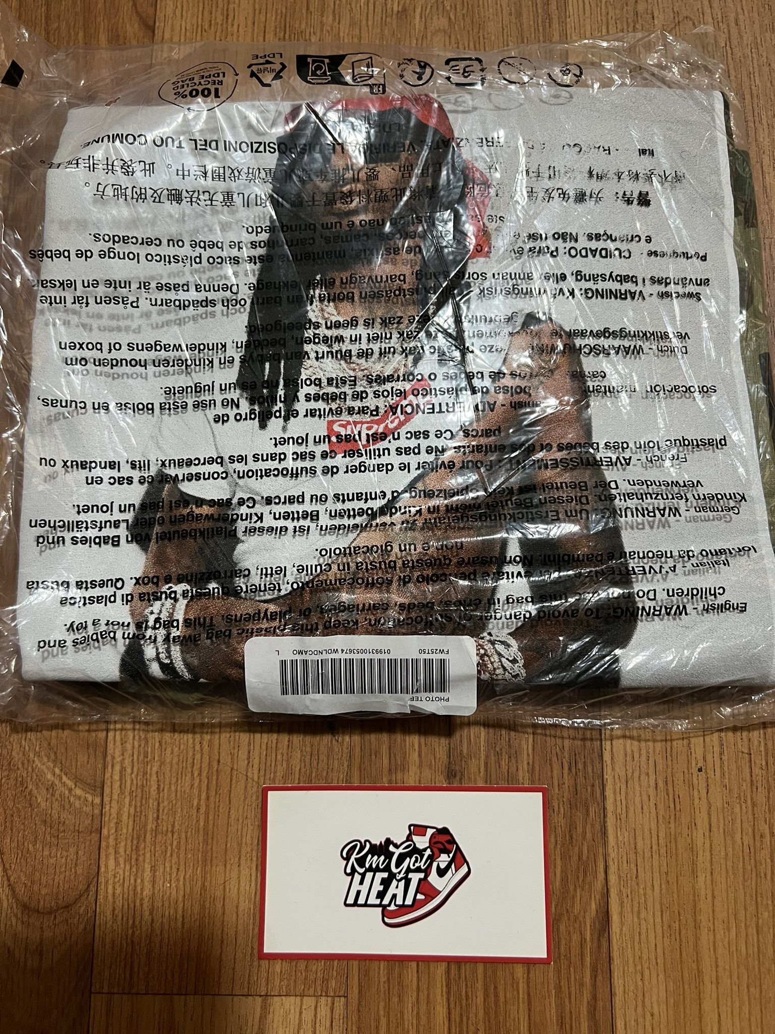 Supreme Playboy Carti Tee Camo Size Large
