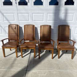 4 Chairs ,  Leather  (obo)
